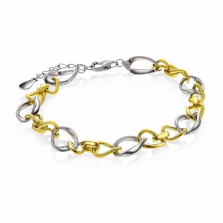 62322 - Armbånd i rhodinert og forgylt sølv