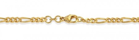 Figaro kjede 14 kt gult gull 2,2mm - 45 cm