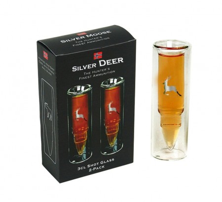 Silver Dear snapsglass 2-pk