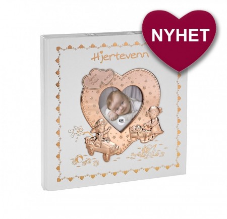 Fotoalbum hjertevenn hvit