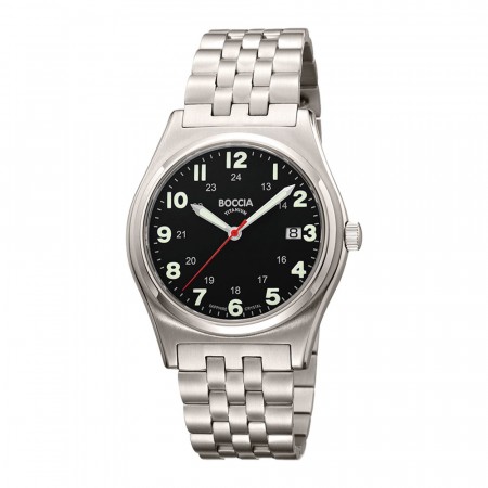 Boccia hr, titanur, lenke, sort skive, safirglass, Ø 39 mm  NYHET!