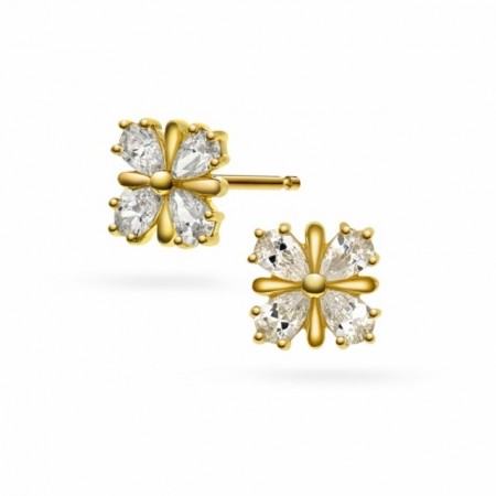 53469 - Ørestikk i gult gull med cz.