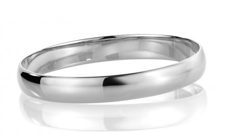 Classic armring buet profil 10mmx2,2mm str 68  -925 sølv 