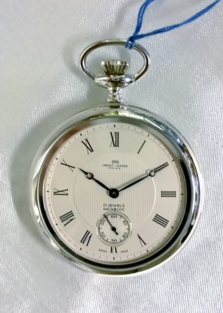 Jaquet+Girard Genevè Lommeur stål mekanisk UTSOLGT!
