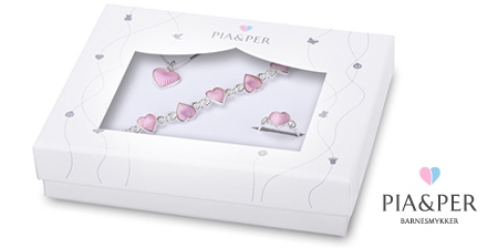 22801 - Smykkesett med rosa hjerter